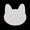 100Pcs Cat Head Shape Paper Jewelry Earring Display Cards AJEW-Z021-03B-3