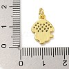 Marine Theme Rack Plating Brass Micro Pave Cubic Zirconia Pendants KK-I718-28G-04-3