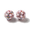 Polymer Clay Rhinestone Beads RGLA-D050-01H-3