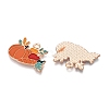 Thanksgiving Day Theme Alloy Enamel Pendants X1-ENAM-T020-35E-2