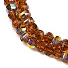 Electroplate Transparent Glass Beads Strands EGLA-B011-08A-AB09-3