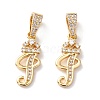 Eco-Friendly Brass Micro Pave Cubic Zirconia Pendants KK-K265-01G-I-1