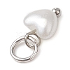 ABS Imitation Pearl Charms PALLOY-JF03222-01-4