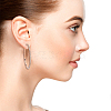 FIBLOOM 6 Pairs 6 Style Crystal Rhinestone Big Hoop Earrings EJEW-FI0001-35-6