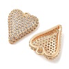 Brass Micro Pave Clear Cubic Zirconia Pendants KK-S388-01G-03-2