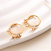 Brass Micro Pave Cubic Zirconia Hoop Earrings PW-WG7FF00-01-1