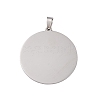 Non-Tarnish 304 Stainless Steel Pendants STAS-C063-02P-2