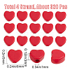 4 Strands Dyed Synthetic Turquoise Heart Beads Strands G-SC0002-61B-2