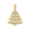 Brass Micro Pave Cubic Zirconia Pandents KK-U044-02G-02-1