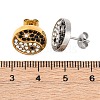 304 Stainless Steel Rhinestone Stud Earrings EJEW-C099-20GP-5