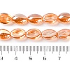 Electroplate Glass Beads Strands EGLA-B005-01A-PL01-4
