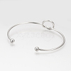 201 Stainless Steel Cuff Bangles Making STAS-S073-16-4