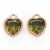 Brass Micro Pave Cubic Zirconia Charms KK-S356-773I-1