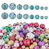 ARRICRAFT 220Pcs 4 Style Opaque Acrylic Beads SACR-AR0001-13-1