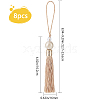 Gorgecraft 8Pcs Polyester Tassel Pendant Decorations HJEW-GF0001-23B-2