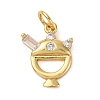 Brass Micro Pave Cubic Zirconia Dessert Charms KK-P308-63G-1