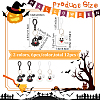 CRASPIRE 12Pcs 2 Colors Halloween Theme Cute Cartoon PVC Ghost Pendant Keychain with Bell Charm KEYC-CP0001-15-2