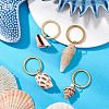 Natural Conch Shell Pendant Keychain KEYC-JKC00989-2