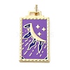 Brass Micro Pave Cubic Zirconia Pendant with Enamel KK-H458-02G-N01-1