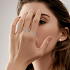 2 Set Heart Alloy Finger Cuff Ring Sets RJEW-LP0003-47-1