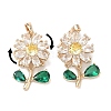 Brass Micro Pave Cubic Zirconia Rotatable Pendants KK-A287-02G-1