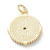 Brass Micro Pave Cubic Zirconia Pendants ZIRC-P200-14-3