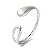 Titanium Steel Open Cuff Bangles for Women BJEW-G719-16P-1