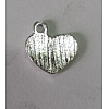 Platinum Plated Alloy Enamel Heart Charms ENAM-J415-01P-2