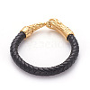 Retro Leather Cord Bracelets BJEW-L642-33G-3