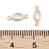 Brass Glass Connector Charms KK-C077-07G-03-3