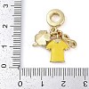 Rack Plating Brass Enamel European Dangle Charms KK-P287-31A-G-3