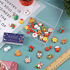 32Pcs 16 Styles Opaque Resin Pendants RESI-SC0002-52-3