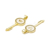 Rack Plating Brass Micro Pave Cubic Zirconia Pendants ZIRC-I061-18G-3