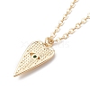 Brass Micro Pave Cubic Zirconia Pendant Necklaces NJEW-JN03387-4