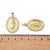 Rack Plating Brass Micro Pave Cubic Zirconia Pendants KK-R157-14B-G-3