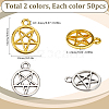 SUNNYCLUE 100Pcs 2 Colors Tibetan Style Alloy Pendants TIBEP-SC0002-78-2