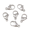 Tarnish Resistant 304 Stainless Steel Lobster Claw Clasps X-STAS-G035-H-4