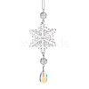 Snowflake Acrylic Hanging Ornaments HJEW-JM02309-4