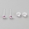 Resin Stud Earring Finding RESI-WH20001-08E-1