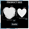 6Bags Polyester Blank Embroidery Sew on Cloth Patches PATC-PH0001-86C-2