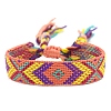 Ethnic Style Polyester Flat with Rhombus Cord Bracelets for Women PW-WG4378C-24-1