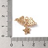 Brass Micro Pave Clear Cubic Zirconia Pendants KK-C062-065G-3