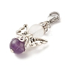 Natural Amethyst Pendant Decorations HJEW-JM00599-03-3