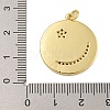 Rack Plating Brass Micro Pave Cubic Zirconia Pendants KK-C074-50G-3