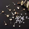 Alloy Crystal Rhinestone Stud Earring Finding EJEW-CD0001-05-7