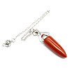 Natural Red Jasper Bullet Dowsing Pendulum Big Pendants PW-WG2823D-02-1