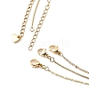 3Pcs 3 Style Brass Star & Heart & Cross Pendant Necklaces Set with Satellite Chains NJEW-JN04074-6