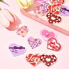14Pcs 7 Styles Valentine's Day Transparent Acrylic Pendants OACR-FS0001-98-8