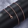 Brass Cardano Chains Necklaces for Women NJEW-D302-59RG-4