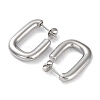 Non-Tarnish 304 Stainless Steel Rectangle Ear Studs for Women EJEW-P234-04P-2